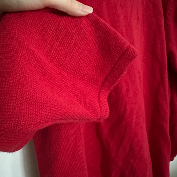 Vintage Floral Embroidered Red Zip Cardigan - Picture 5 of 5